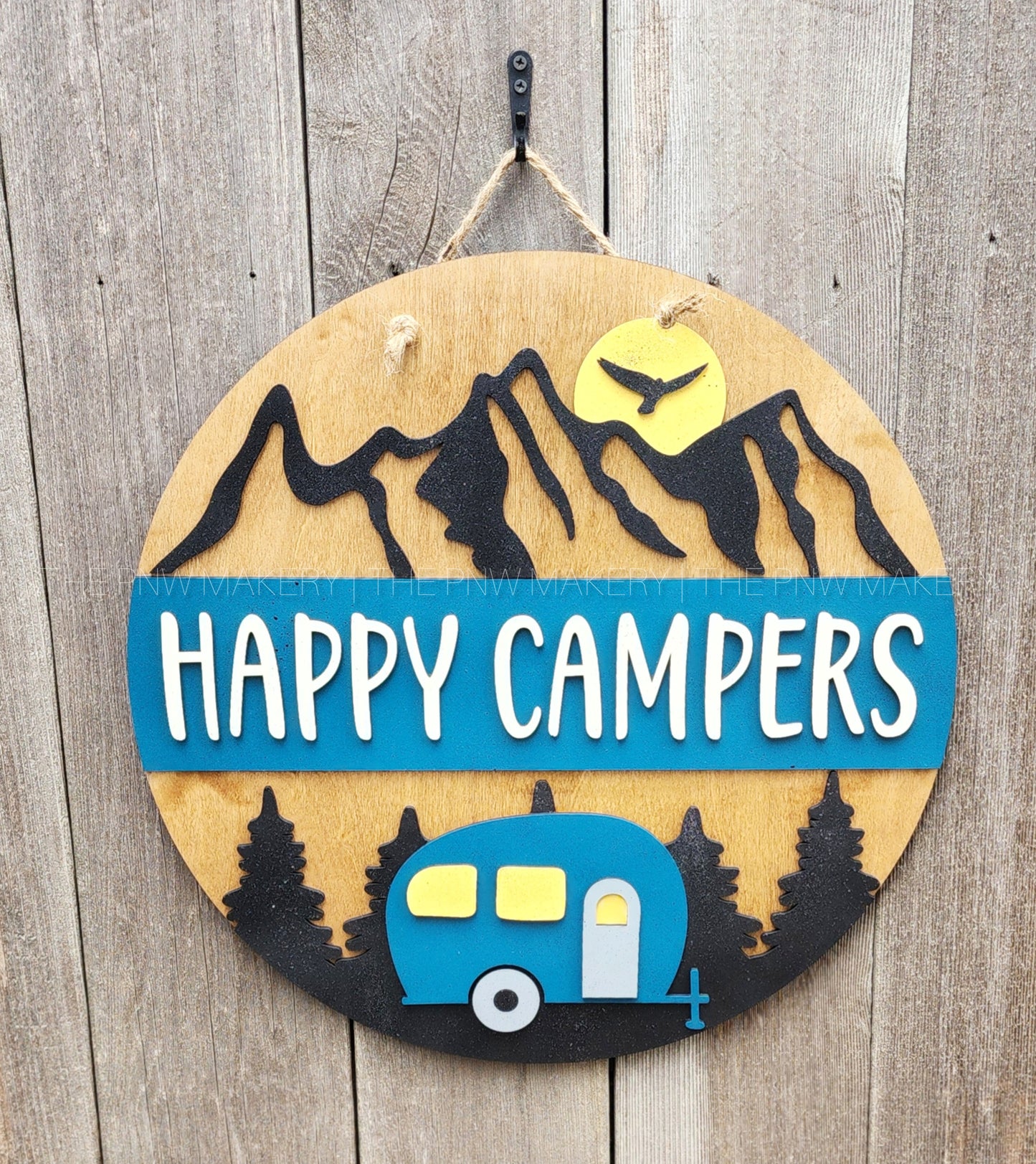 Door Sign - Happy Campers - 16"