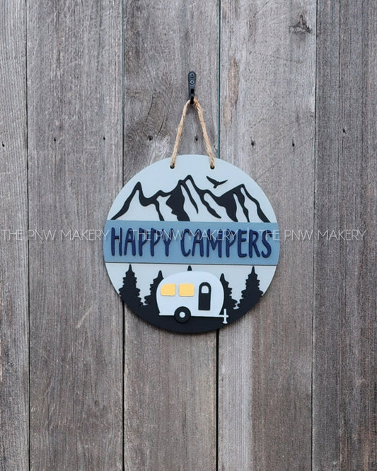 Door Sign - Happy Campers - 10"