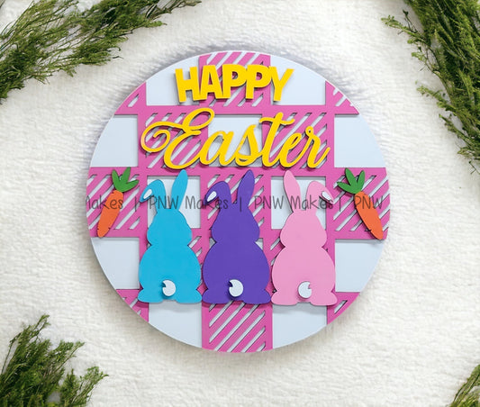 Door Sign - Easter Bunnies - 16"