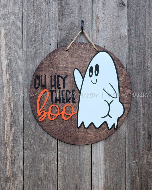 Door Sign - Hey There Boo - 16"