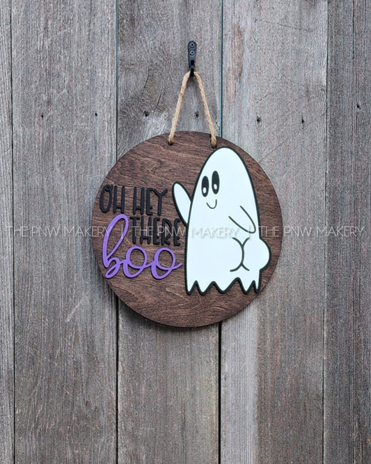 Door Sign - Hey There Boo - 10"