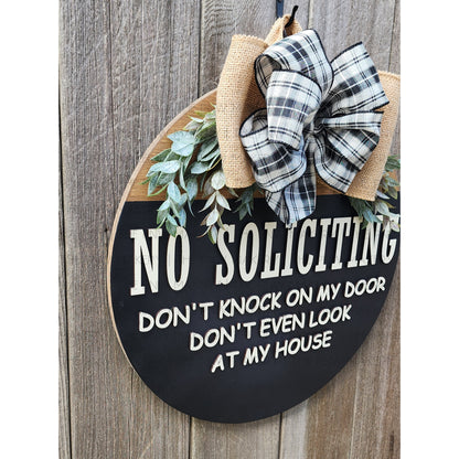 Door Sign - No Soliciting - 16"