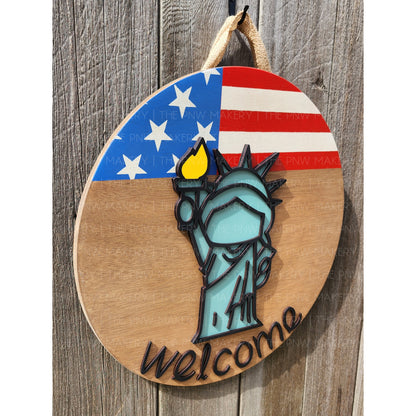 Door Sign - Statue of Liberty - 16"