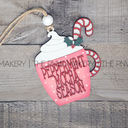 DIY Art Kit - Peppermint Mocha Mug Ornament