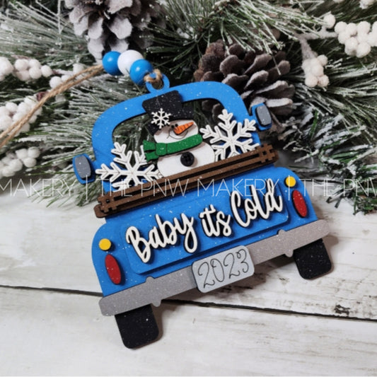 Baby It's Cold Truck Ornament