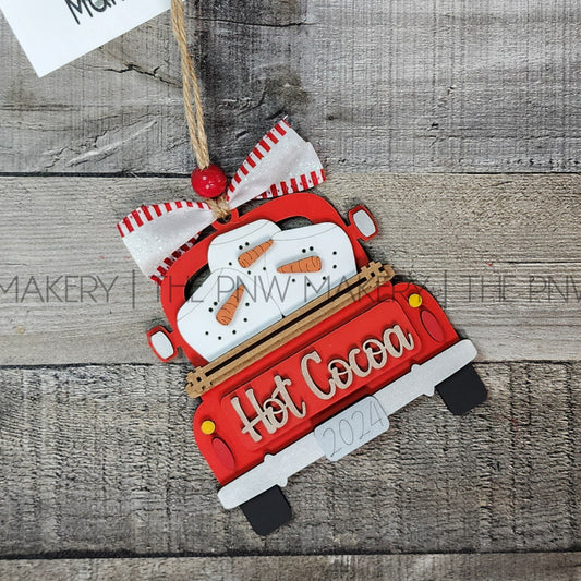 DIY Art Kit - Hot Cocoa Truck Ornament