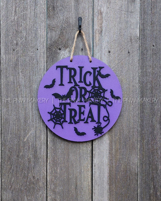 Door Sign - Trick or Treat - 10"