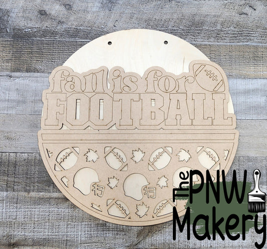 Take and Make - Fall is for Football Door Hanger - Level 1