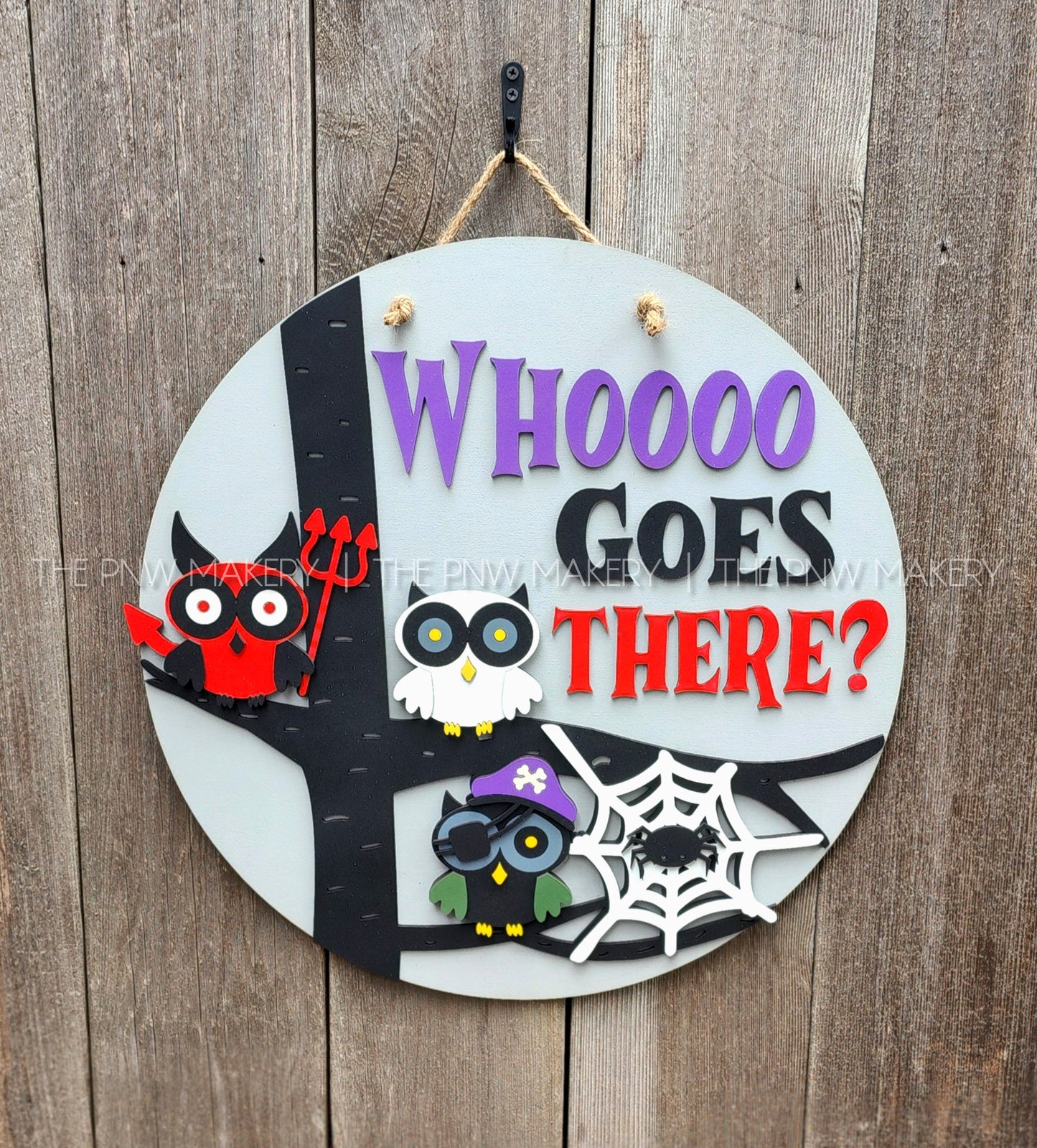 Door Sign - Who Goes There - 16"