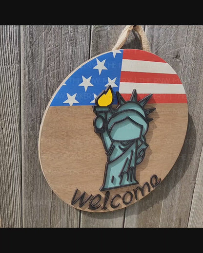 Door Sign - Statue of Liberty - 16"