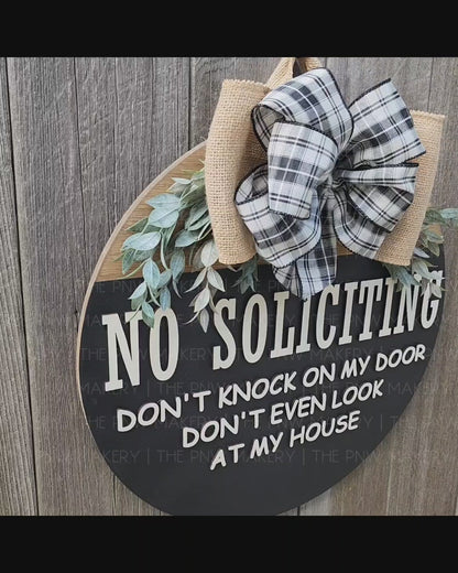 Door Sign - No Soliciting - 16"